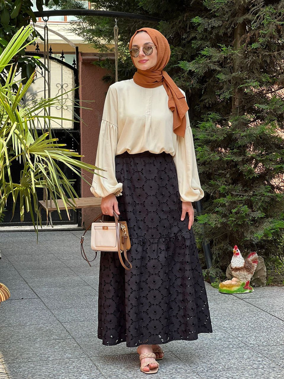 Black Scallop Skirt