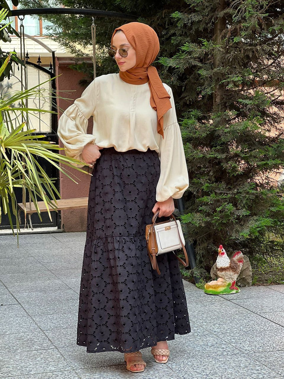 Black Scallop Skirt