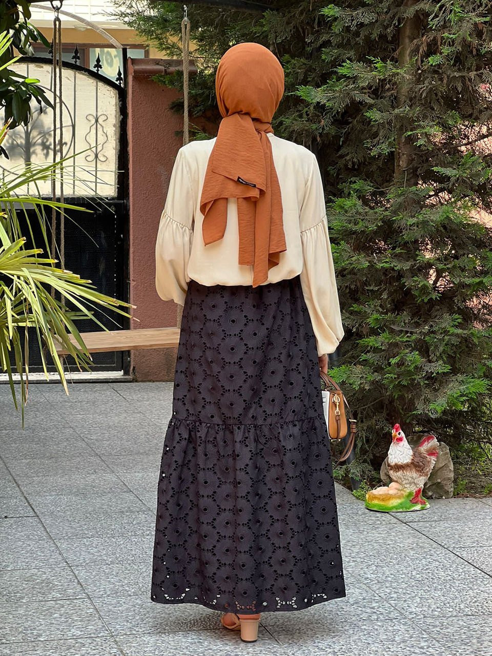 Black Scallop Skirt
